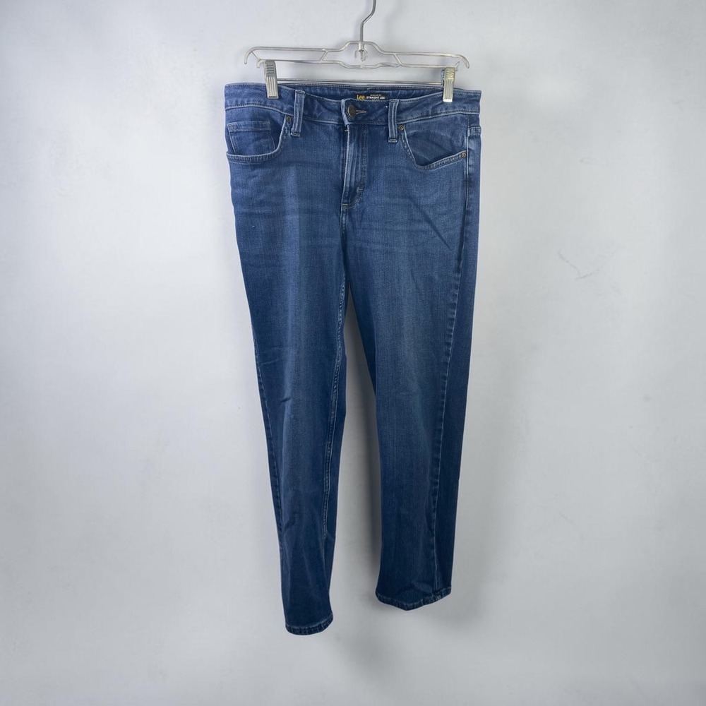 Lee Regular Fit Straight Leg Mid Rise Jeans Blue Wash 8 Short WM2-21D-LFLH1